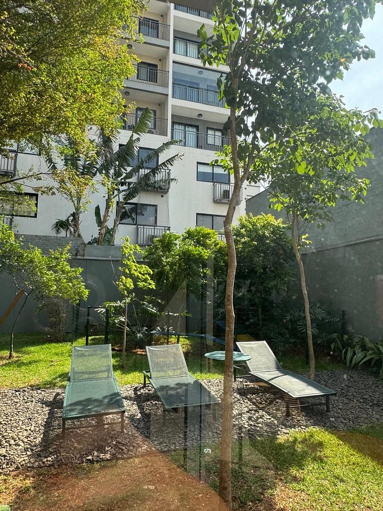 218 Ap Moema | Próx metrô e Ibira! A/C, Wifi, academia