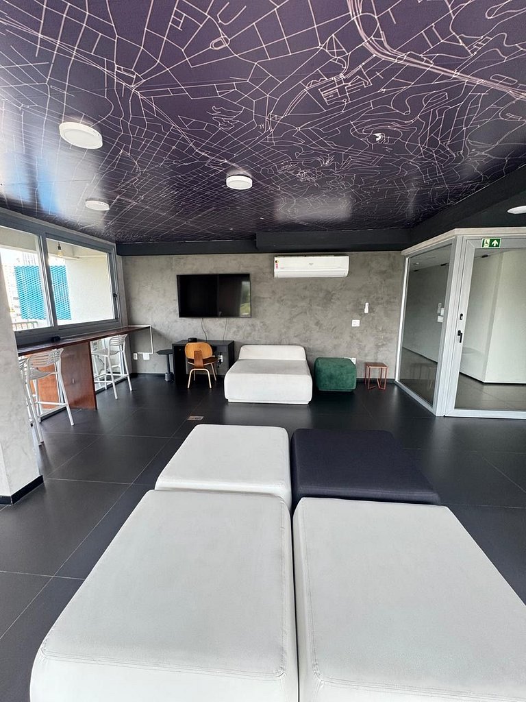 218 Ap Moema | Próx metrô e Ibira! A/C, Wifi, academia