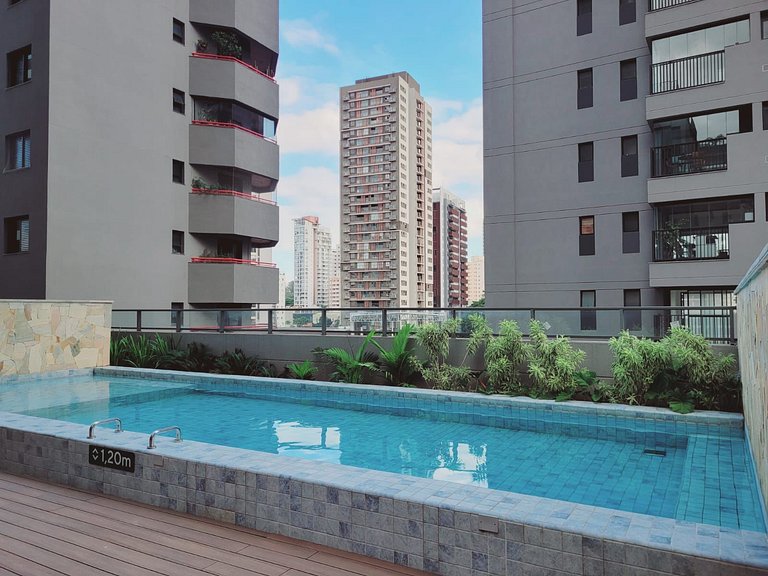 508 Ap Completo no Brooklin c/ Wi-Fi