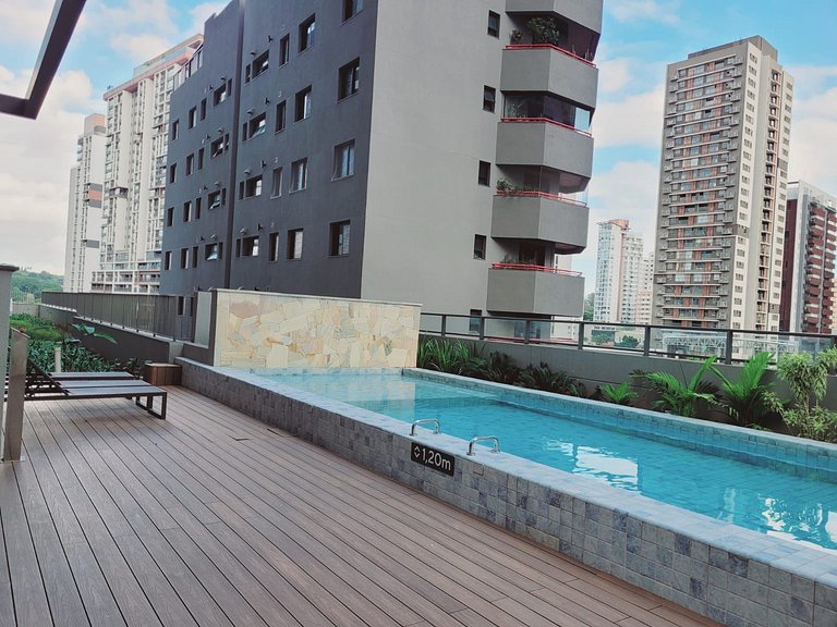 508 Ap Completo no Brooklin c/ Wi-Fi