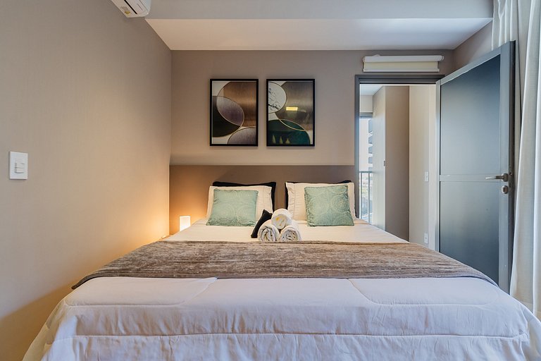 2023 Luxo no brooklin | A/C, academia, Wi-Fi