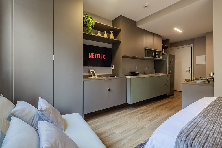 2023 Luxo no brooklin | A/C, academia, Wi-Fi