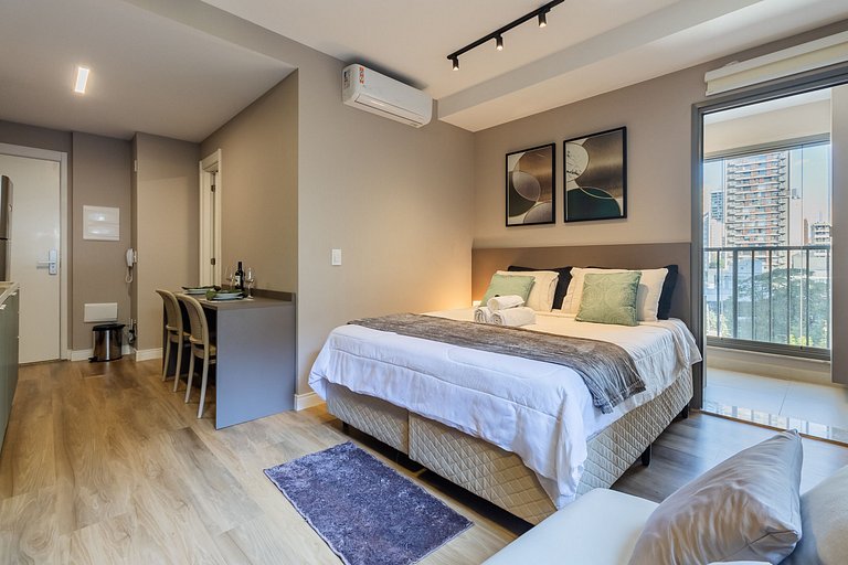 2023 Luxo no brooklin | A/C, academia, Wi-Fi