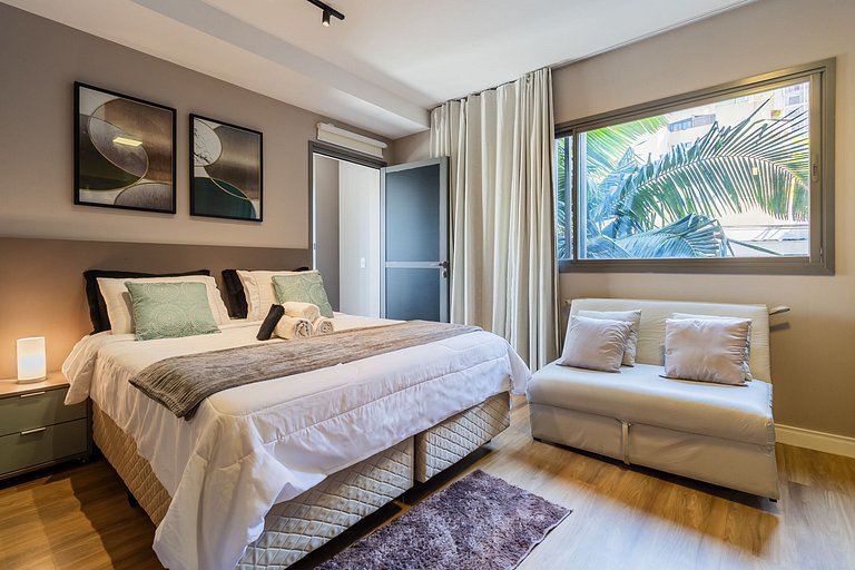 2023 Luxo no brooklin | A/C, academia, Wi-Fi