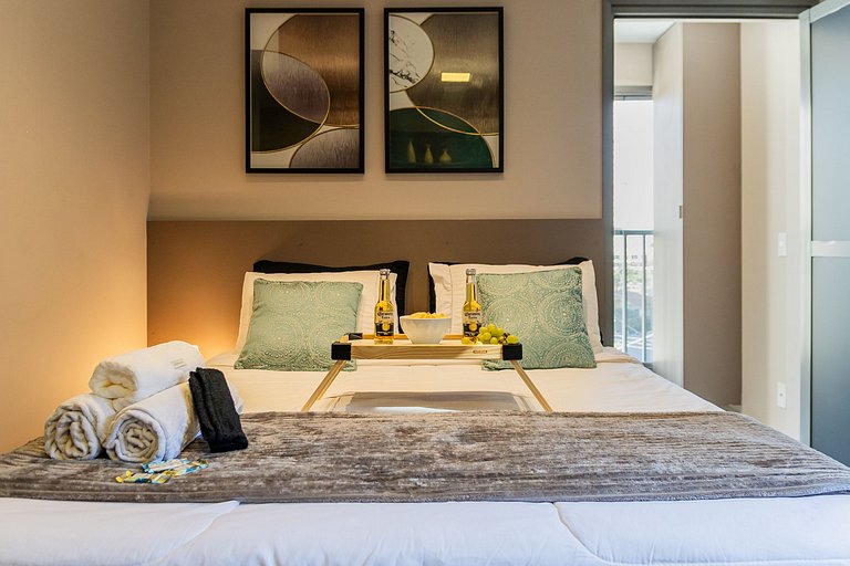 2023 Luxo no brooklin | A/C, academia, Wi-Fi