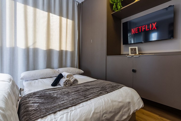 2023 Luxo no brooklin | A/C, academia, Wi-Fi