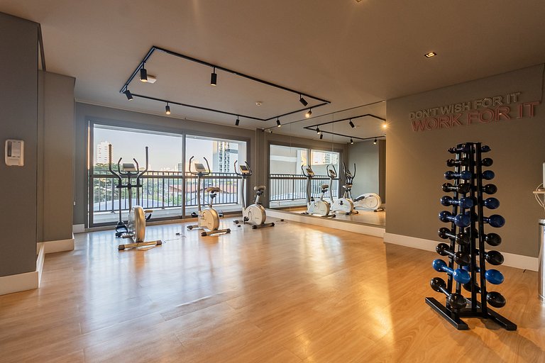 2023 Luxo no brooklin | A/C, academia, Wi-Fi