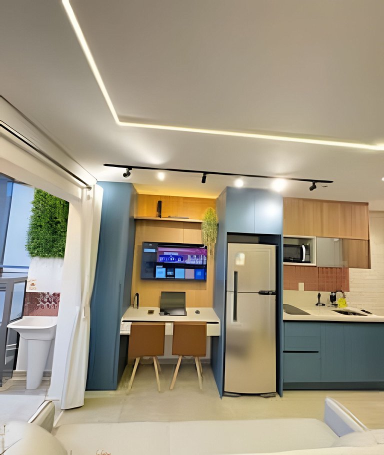 4013 Studio no Brooklin c/ Wifi e Ar Condicionado