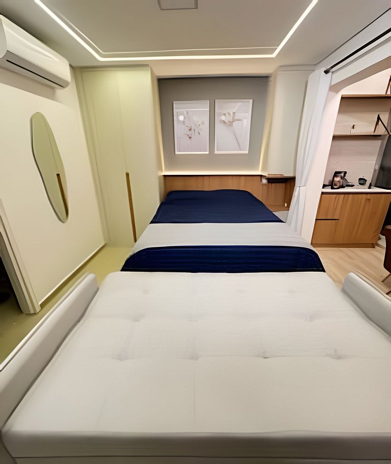 4013 Studio no Brooklin c/ Wifi e Ar Condicionado