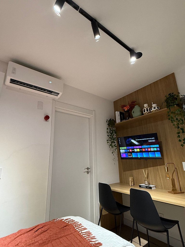 3011 Brooklin | Studio Novo c/ AC e Academia