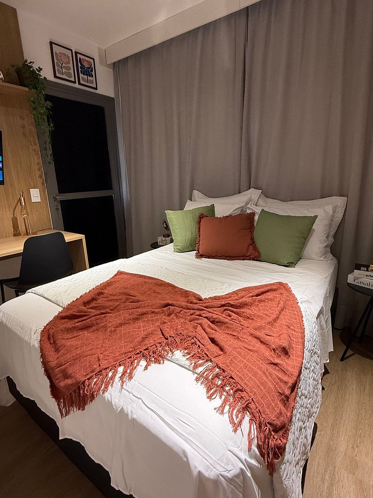 3011 Brooklin | Studio Novo c/ AC e Academia