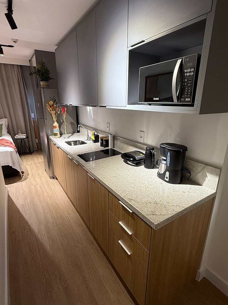 3011 Brooklin | Studio Novo c/ AC e Academia