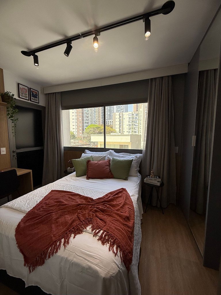 3011 Brooklin | Studio Novo c/ AC e Academia