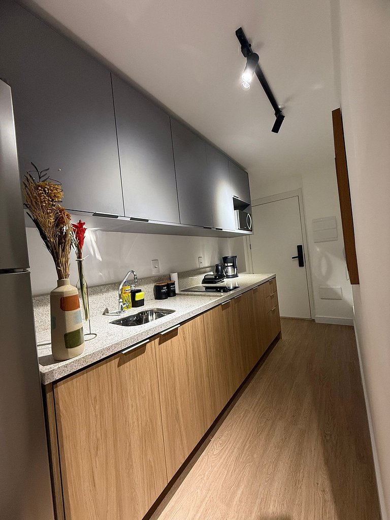 3011 Brooklin | Studio Novo c/ AC e Academia