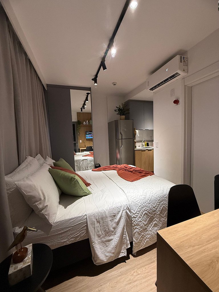 3011 Brooklin | Studio Novo c/ AC e Academia