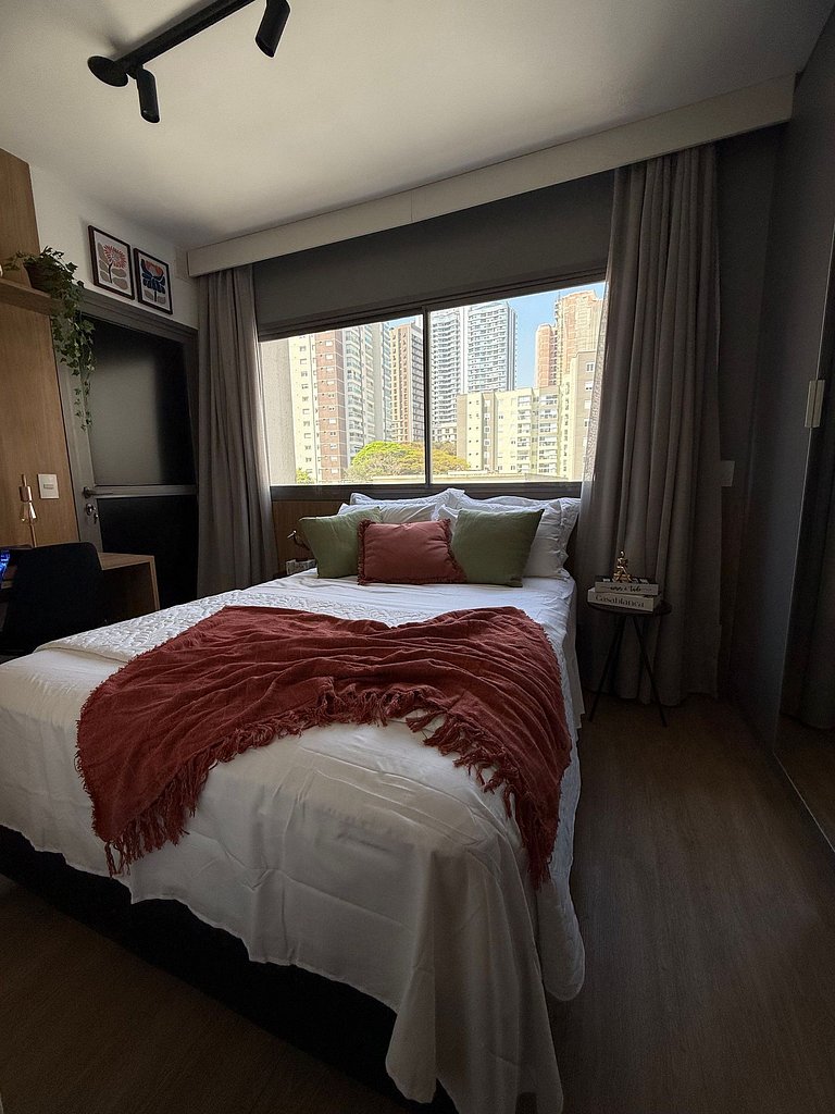 3011 Brooklin | Studio Novo c/ AC e Academia