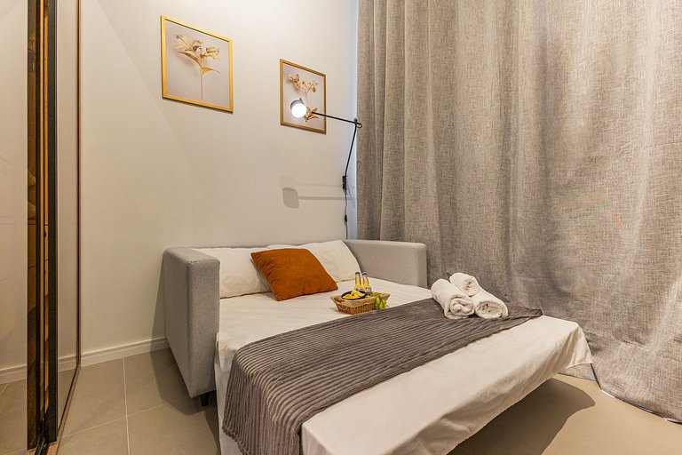 509 Luxo No Brooklin C/ Ar condicionado + Piscina