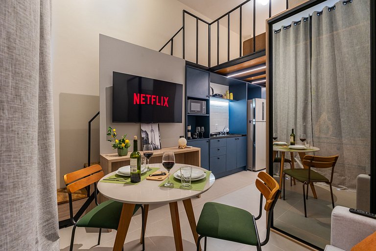 509 Luxo No Brooklin C/ Ar condicionado + Piscina