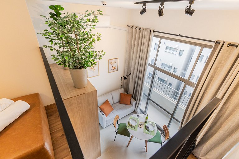 509 Luxo No Brooklin C/ Ar condicionado + Piscina