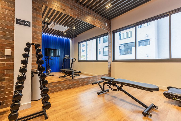 509 Luxo No Brooklin C/ Ar condicionado + Piscina