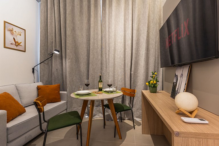 509 Luxo No Brooklin C/ Ar condicionado + Piscina