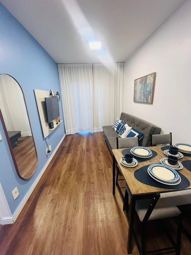 907 Ap charmoso em Pinheiros com academia e AC