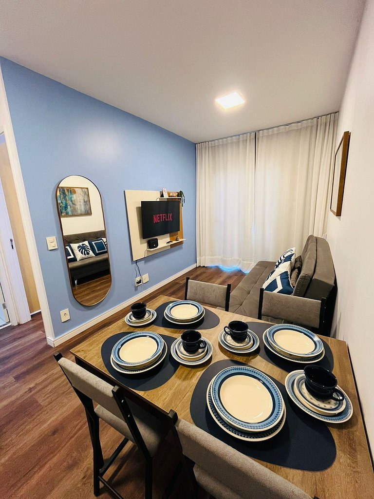 907 Ap charmoso em Pinheiros com academia e AC