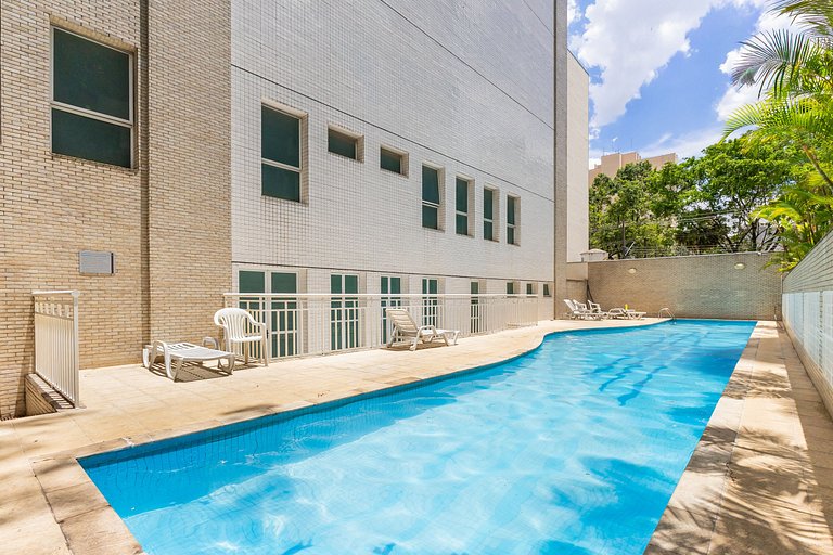 907 Ap charmoso em Pinheiros com academia e AC