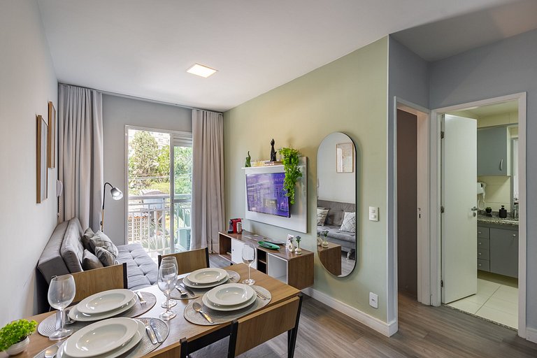 106 Ap completo em Pinheiros com Academia e AC