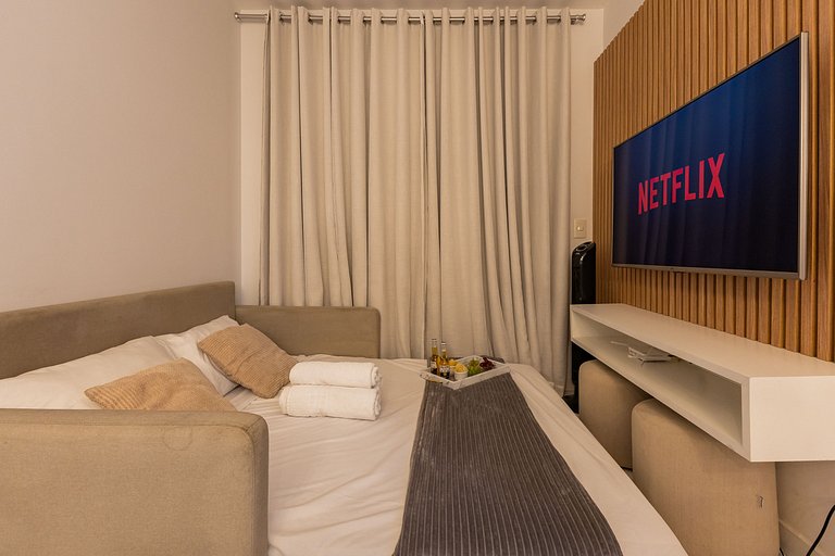 102B AP Luxuoso em SP, central, c/ garagem, Wi-Fi 600m